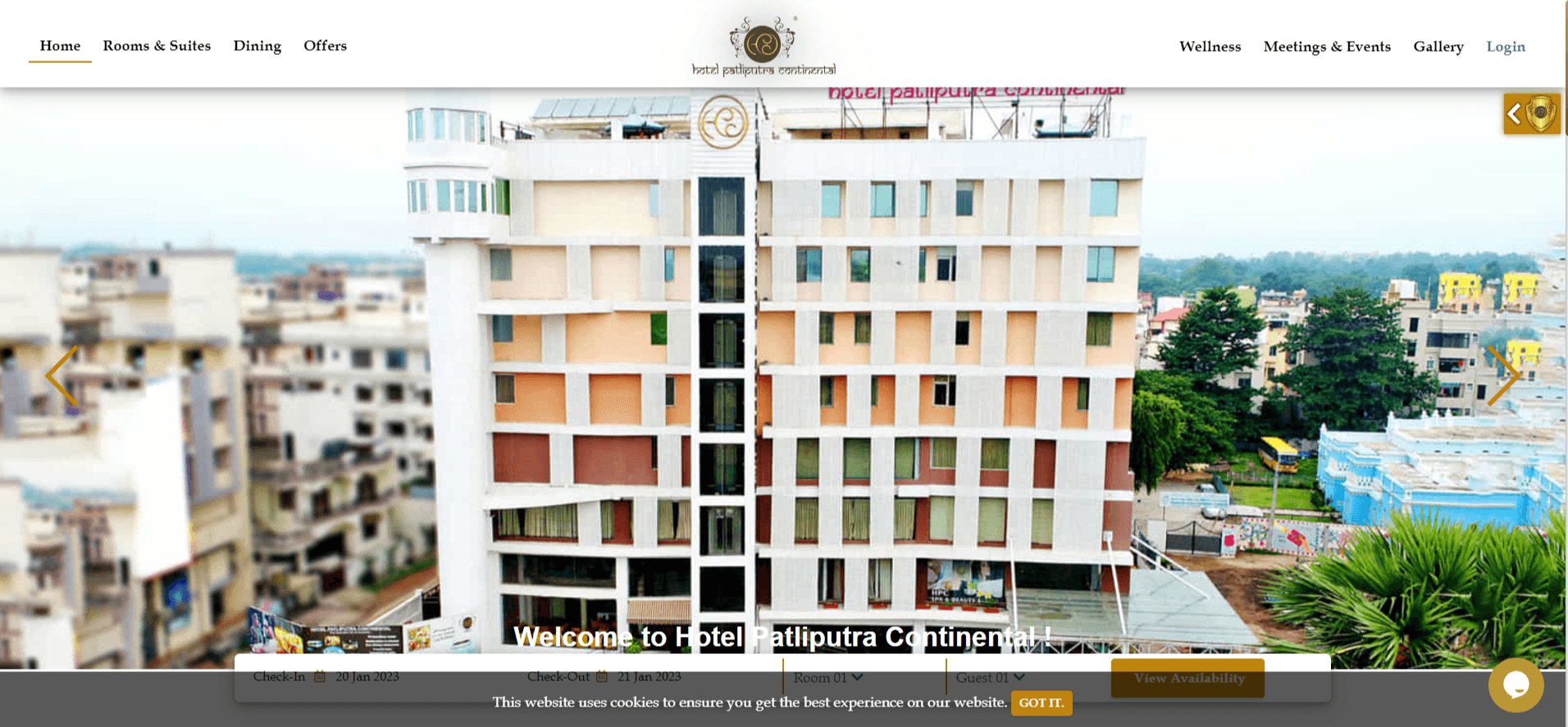 Hotel Reservation System interface